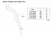 Gondola Shelving Accessories Carpet Hanger(Left-Angle Arm) )